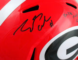 James Cook Autographed Georgia Bulldogs Speed F/S Helmet w/Natl Champs-Beckett W Hologram *Black Image 2