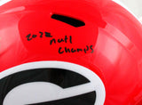 James Cook Autographed Georgia Bulldogs Speed F/S Helmet w/Natl Champs-Beckett W Hologram *Black Image 3