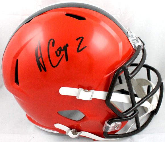 Amari Cooper Autographed Cleveland Browns F/S Speed Helmet-Beckett W Hologram *Black Image 1