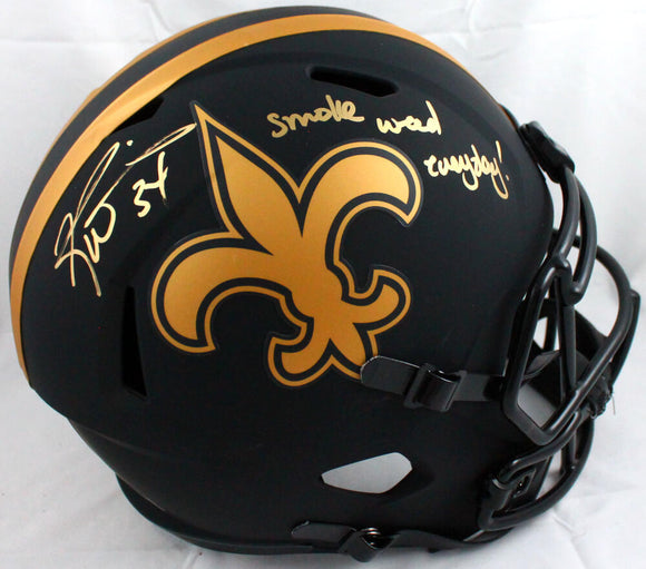 Ricky Williams Autographed New Orleans Saints F/S Eclipse Speed Helmet w/SWED-Beckett W Hologram *Gold Image 1