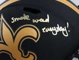 Ricky Williams Autographed New Orleans Saints F/S Eclipse Speed Helmet w/SWED-Beckett W Hologram *Gold Image 3