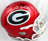 Nick Chubb Autographed Georgia Bulldogs F/S Flash Speed Helmet-Beckett W Hologram *White Image 1