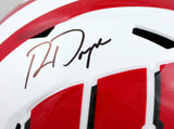 Ron Dayne Autographed Wisconsin Badgers F/S Speed Helmet W/99H-Prova *Black Image 2