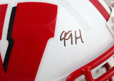 Ron Dayne Autographed Wisconsin Badgers F/S Speed Helmet W/99H-Prova *Black Image 3