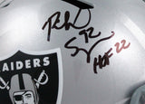 Richard Seymour Autographed Oakland Raiders F/S Speed Helmet w/HOF-Beckett W Hologram *Black Image 2