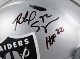 Richard Seymour Autographed Raiders Authentic F/S Speed Helmet w/HOF-Beckett W Hologram *Black Image 2