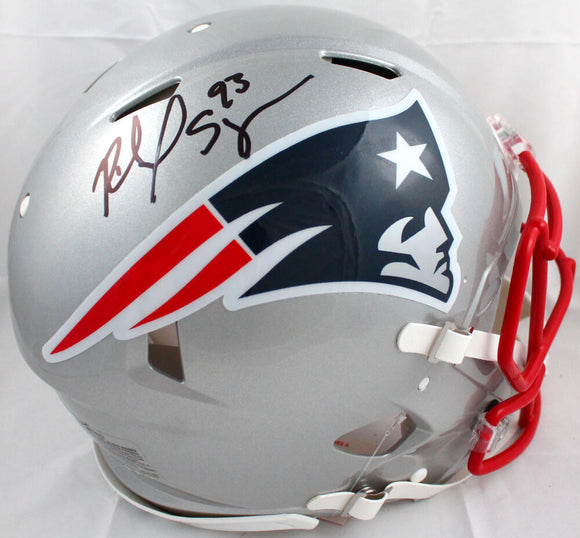 Richard Seymour Signed New England Patriots F/S Speed Authentic Helmet-Beckett W Hologram *Black Image 1