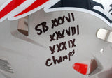 Richard Seymour Signed New England Patriots F/S Speed Authentic Helmet w/HOF SB Champs-Beckett W Hologram *Black Image 3