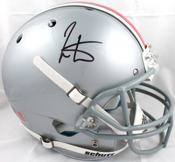 Cris Carter Autographed Ohio State Buckeyes F/S Schutt Helmet-Beckett W Hologram *Black Image 1