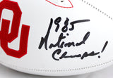 Brian Bosworth Autographed Oklahoma Logo Football w/85 Natl Champs-Beckett W Hologram *Black Image 3