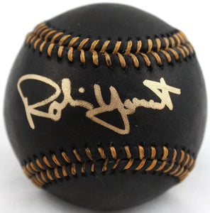Robin Yount Autographed Rawlings OML Black Baseball-Beckett W Hologram *Gold Image 1