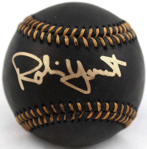 Robin Yount Autographed Rawlings OML Black Baseball-Beckett W Hologram *Gold Image 1