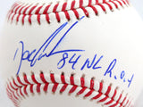 Doc Gooden Autographed Rawlings OML Baseball w/84 NL ROY-Beckett W Hologram *Blue Image 2