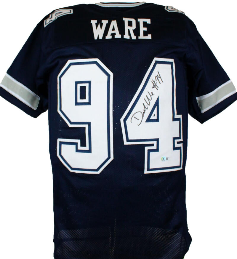 DeMarcus Ware Authentic Signed White Pro Style Framed Jersey