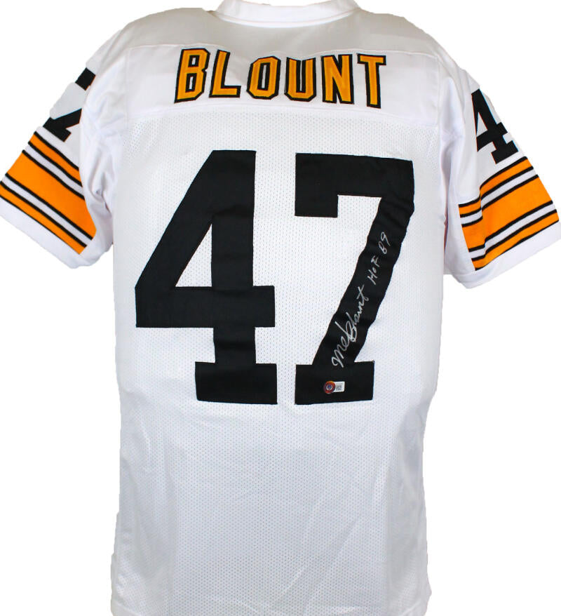 The Jersey Source Mel Blount Autographed White Pro Style Jersey w/HOF-Beckett W Hologram *Silver