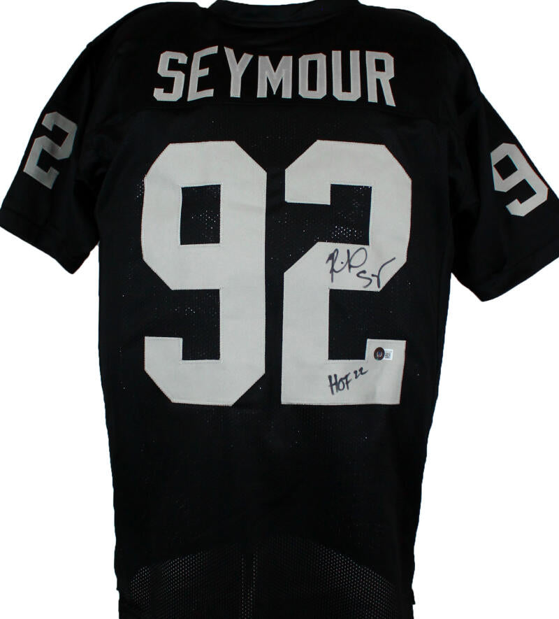 The Jersey Source Richard Seymour Autographed Black Pro Style Jersey w/HOF-Beckett W Hologram *Black