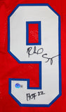 Richard Seymour Autographed Red Pro Style Jersey w/HOF-Beckett W Hologram *Black Image 2