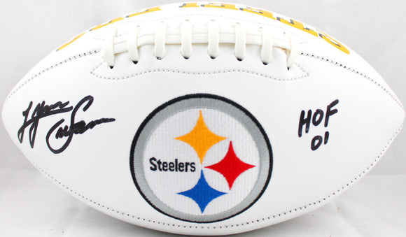 Lynn Swann Autographed Pittsburgh Steelers Logo Football w/HOF-Beckett W Hologram *Black Image 1