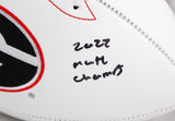 James Cook Autographed Georgia Bulldogs Logo Football w/22 Natl Champs-Beckett W Hologram *Black Image 3