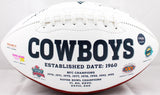 Bill Bates Autographed Dallas Cowboys Logo Football W/SB Champs-Prova *Black Image 4