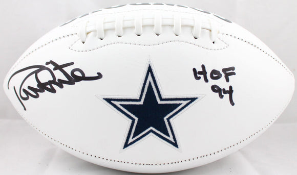 Randy White Autographed Dallas Cowboys Logo Football w/ HOF -Beckett W Hologram *Black Image 1