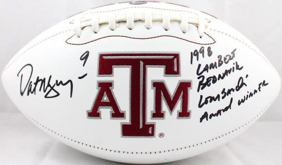 Dat Nguyen Autographed Texas A&M Aggies Logo Football W/3 Awards-Prova *Black Image 1