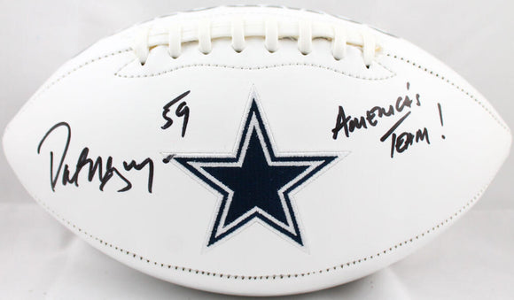 Dat Nguyen Autographed Dallas Cowboys Logo Football w/America's Team-Prova *Black Image 1