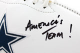 Dat Nguyen Autographed Dallas Cowboys Logo Football w/America's Team-Prova *Black Image 3