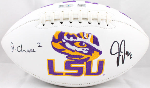 Justin Jefferson Ja'Marr Chase Autographed LSU Logo Football-Beckett W –  The Jersey Source