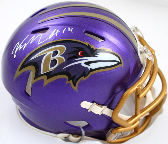 Kyle Hamilton Autographed Baltimore Ravens Flash Speed Mini Helmet-Beckett W Hologram *White Image 1