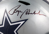 Roger Staubach Autographed Dallas Cowboys F/S Speed Helmet *Top- Beckett W Hologram *Black Image 2