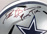 Deion Sanders Autographed Dallas Cowboys F/S Speed Helmet w/Prime Time-Beckett W Hologram *Black Image 2