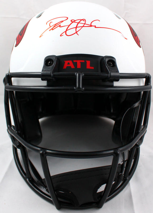Deion Sanders Signed Atlanta Falcons F/S Lunar Speed Authentic Helmet- Beckett W Hologram *Red Image 1