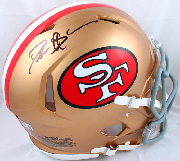 Deion Sanders Autographed San Francisco 49ers F/S 64-95 Speed Authentic Helmet-Beckett W Hologram *Black Image 1