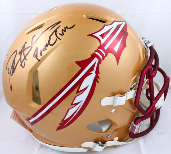 Deion Sanders Autographed Atlanta Falcons F/S Speed Flex Helmet- Becke –  The Jersey Source