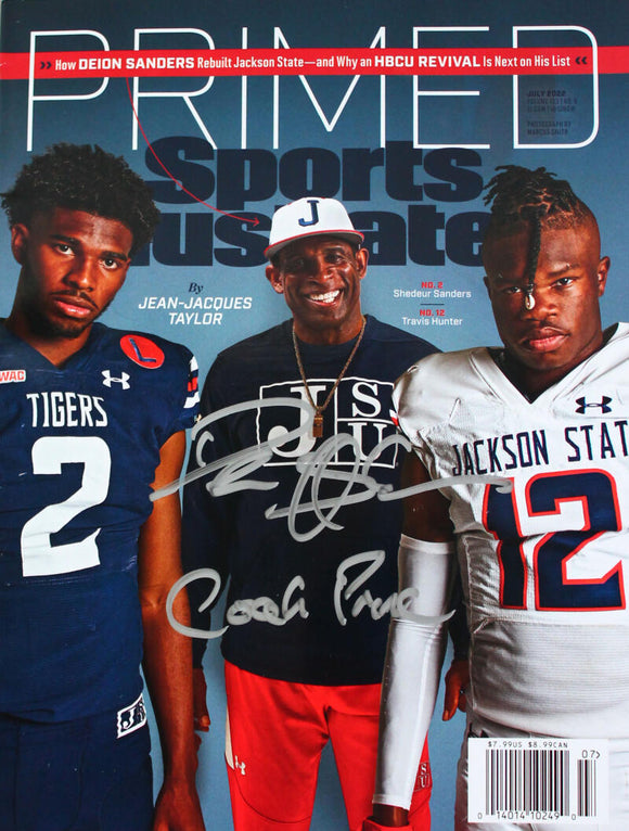 Deion Sanders Autographed Sports Illustrated Jackson State Magazine w/Coach Prime-Beckett W Hologram *Silver Image 1