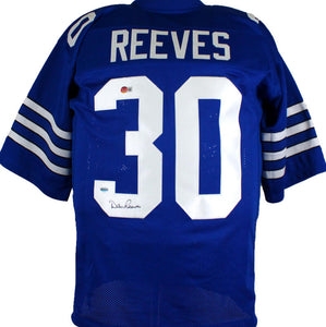 Dan Reeves Autographed Blue Pro Style Jersey- Beckett Hologram *Black Image 1