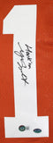 Major Applewhite Autographed Orange College Style Jersey w/Hook Em- Beckett Hologram *Black Image 2