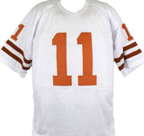 Major Applewhite Autographed White College Style Jersey- Beckett Hologram Image 3
