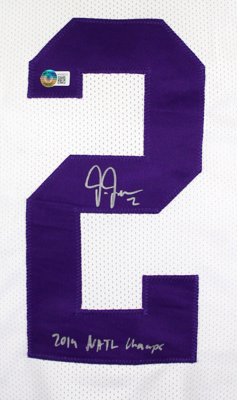 Justin Jefferson Autographed Purple College Style Jersey w/Natl