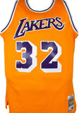 Magic Johnson Signed Lakers Gold Mitchell & Ness HWC Swingman Jersey-Beckett W Hologram *Silver Image 3
