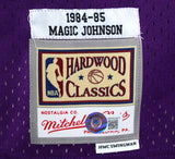 Magic Johnson Autographed Lakers Purple Mitchell & Ness HWC Swingman Jersey-Beckett W Hologram *Black Image 4