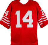 Ray Wersching Autographed Red Pro Style Jersey w/14 points SB XVI- Beckett Hologram *Black Image 3
