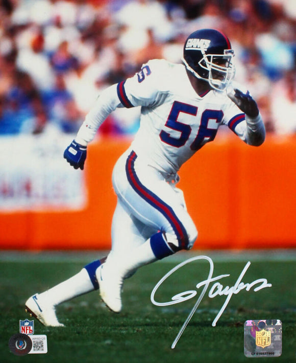 Lawrence Taylor Autographed New York Giants 8X10 Running Photo-Beckett W Hologram *White Image 1