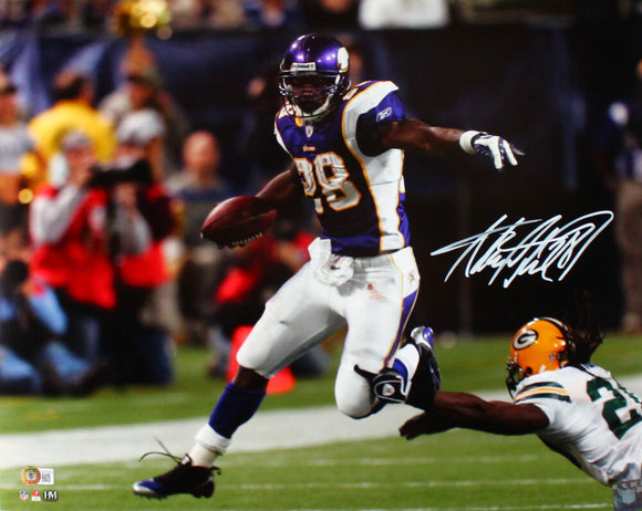 Adrian Peterson Autographed Minnesota Vikings 16x20 Running HM Photo-Beckett W Hologram *White Image 1