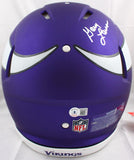 Purple People Eaters Signed Minnesota Vikings F/S Speed Authentic Helmet-Beckett W Hologram *Silver Image 7