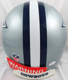 Roger Staubach Signed Cowboys F/S Proline Helmet w/ 3 Insc ST- JSA W Auth *Blk Image 4