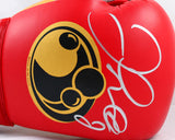 Floyd Mayweather Autographed Red/Gold Grant Boxing Glove *Right-Beckett W Hologram *Silver Image 2