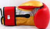 Floyd Mayweather Autographed Red/Gold Grant Boxing Glove *Left-Beckett W Hologram *Silver Image 3
