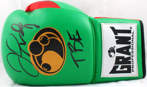 Floyd Mayweather Autographed Green/Red Grant Boxing Glove *Left w/TBE -Beckett W Hologram *Black Image 1